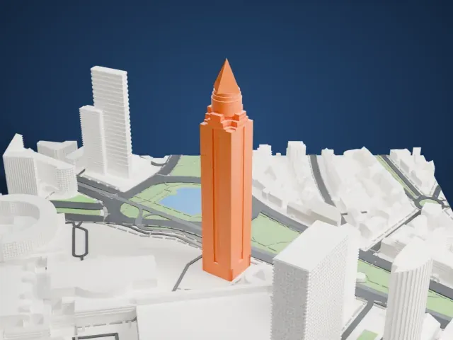 Messeturm model, South view