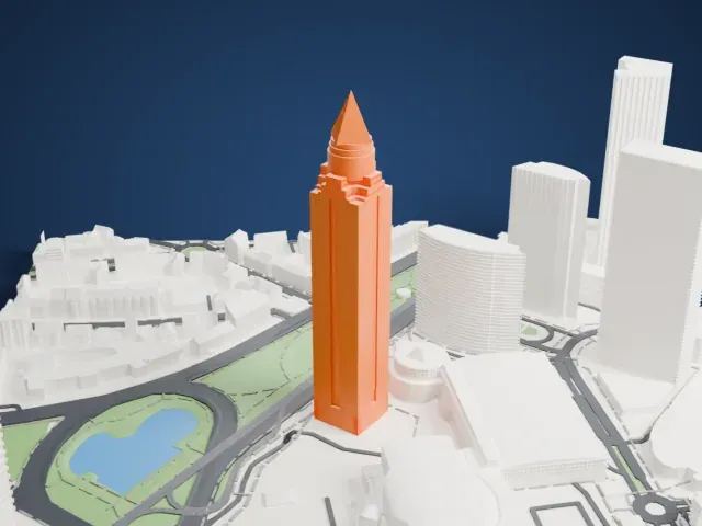 Messeturm model, West view