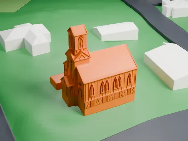 Methodist Episcopal Church, Hibernia model, East view