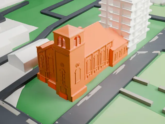 Methodist Episcopal Church, Madison model, North view