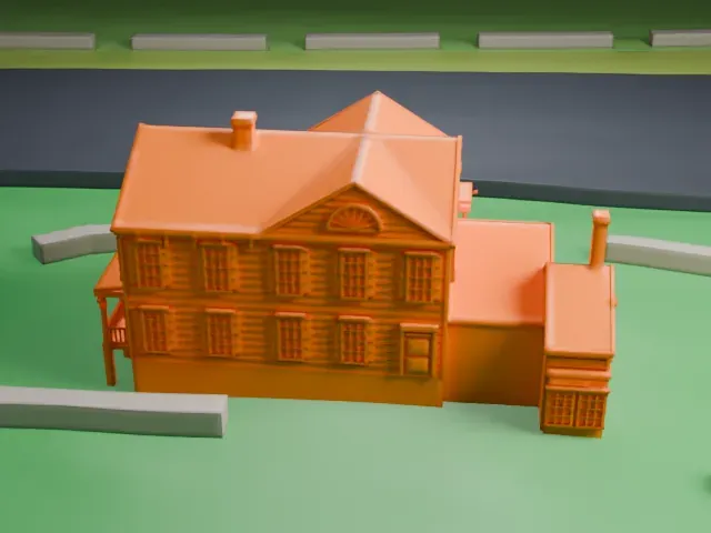 Metlar?Bodine House model, North view