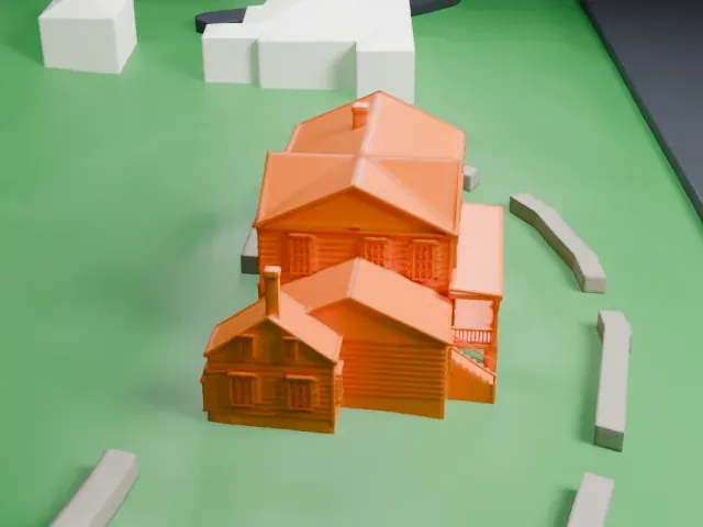 Metlar?Bodine House model, West view