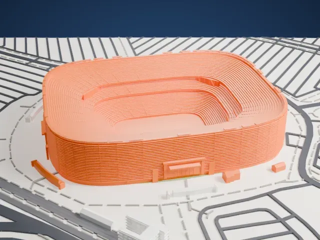 MetLife Stadium model, East view