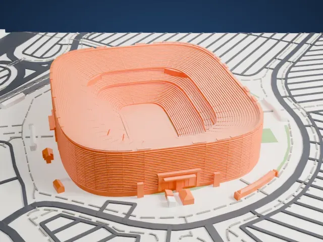 MetLife Stadium model, North view