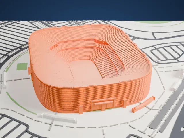 MetLife Stadium model, South view