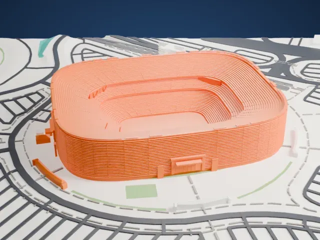 MetLife Stadium model, West view
