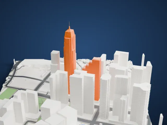 Metrobank Center model, East view