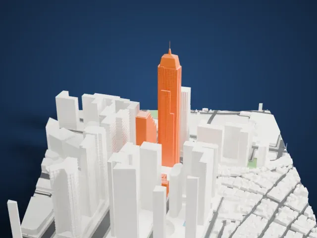 Metrobank Center model, North view
