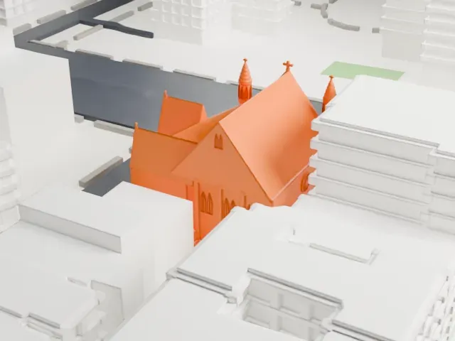 Metropolitan Baptist Church model, East view