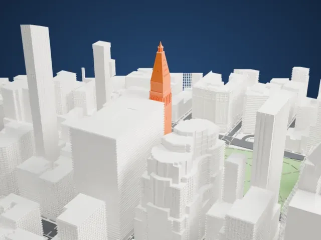 Metropolitan Life Insurance Company Tower model, East view