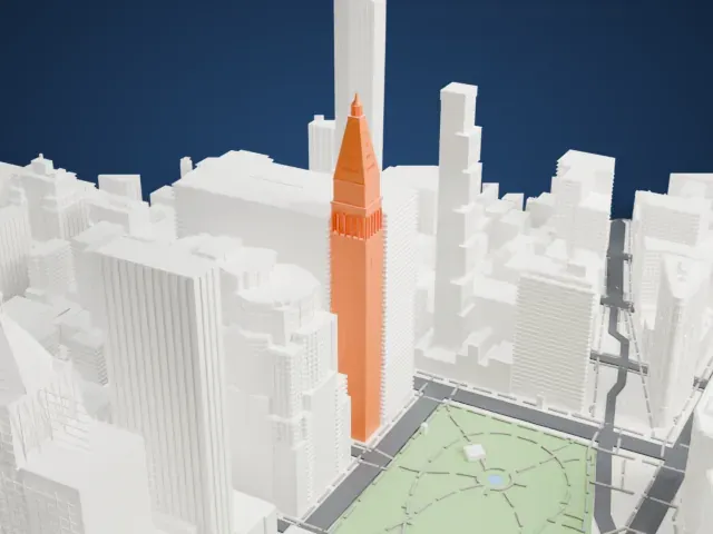 Metropolitan Life Insurance Company Tower model, North view