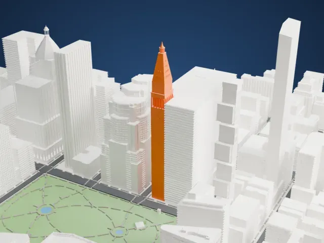 Metropolitan Life Insurance Company Tower model, West view