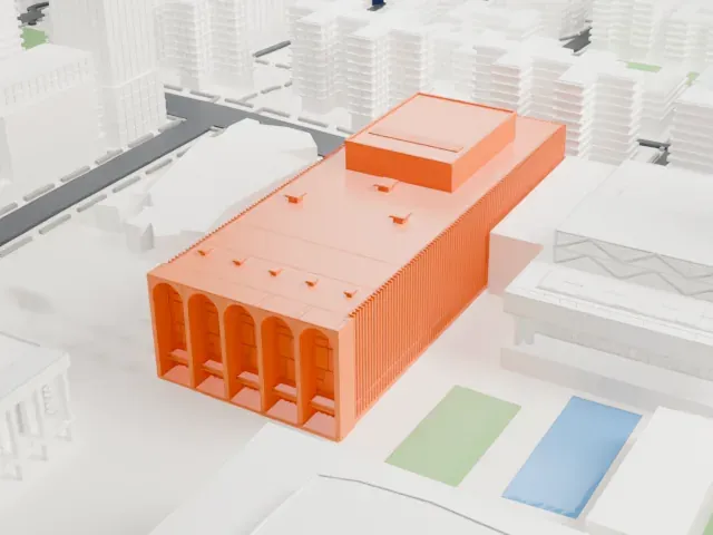 Metropolitan Opera House, Lincoln Center model, East view