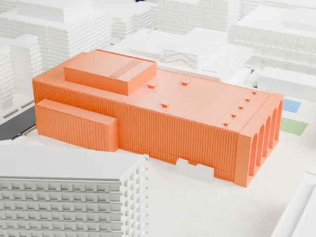 Metropolitan Opera House, Lincoln Center model, South view