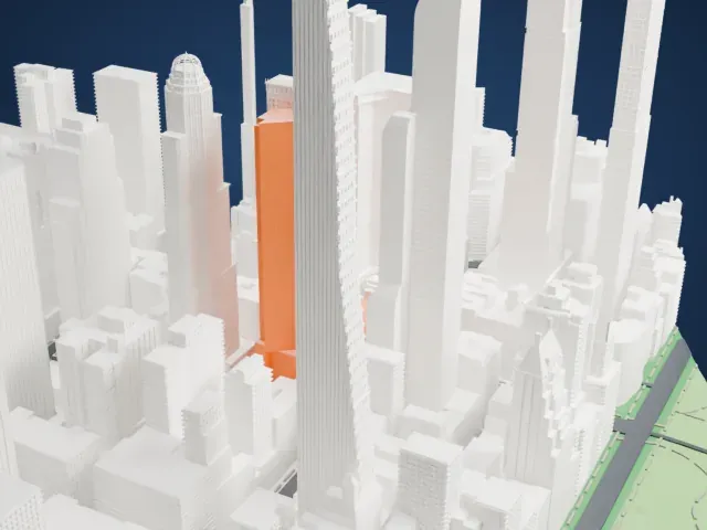 Metropolitan Tower model, East view