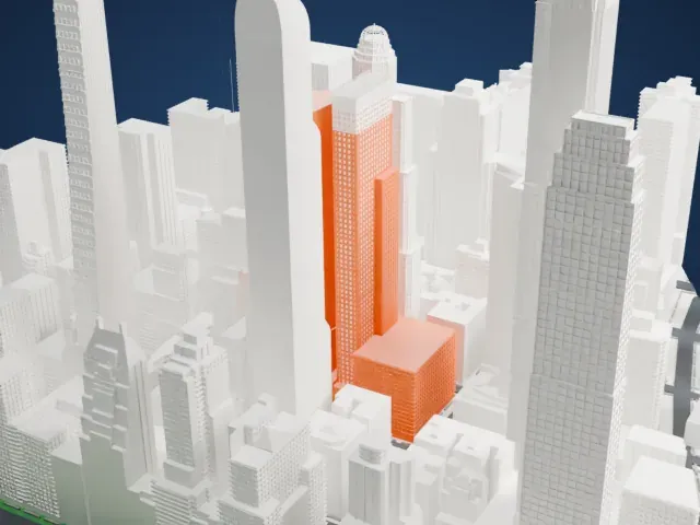 Metropolitan Tower model, North view