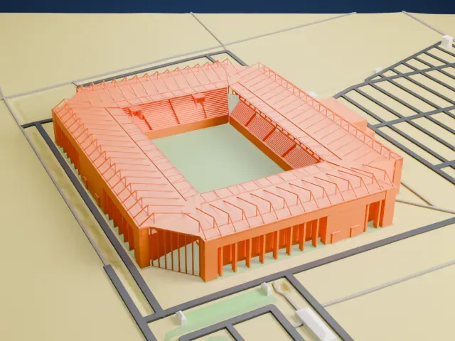 Mewa Arena model, East view