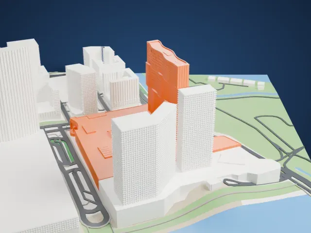 MGM Macau model, West view