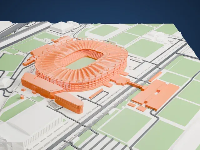 MHPArena model, West view