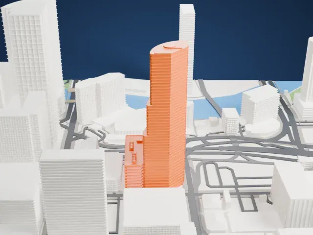 Miami Tower model, North view