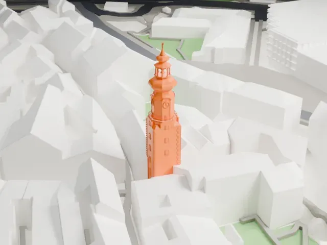 Michael's Gate model, East view