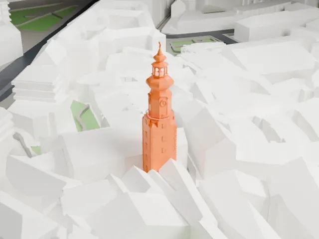 Michael's Gate model, West view