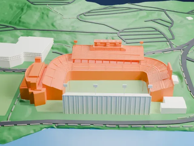 Michie Stadium model, East view