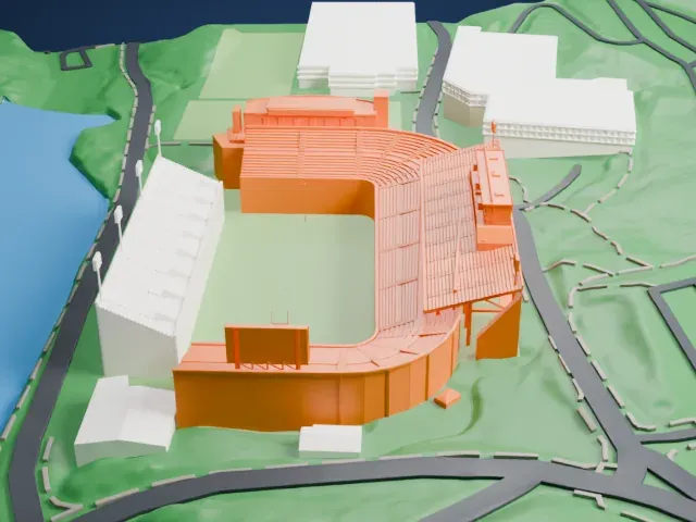 Michie Stadium model, North view