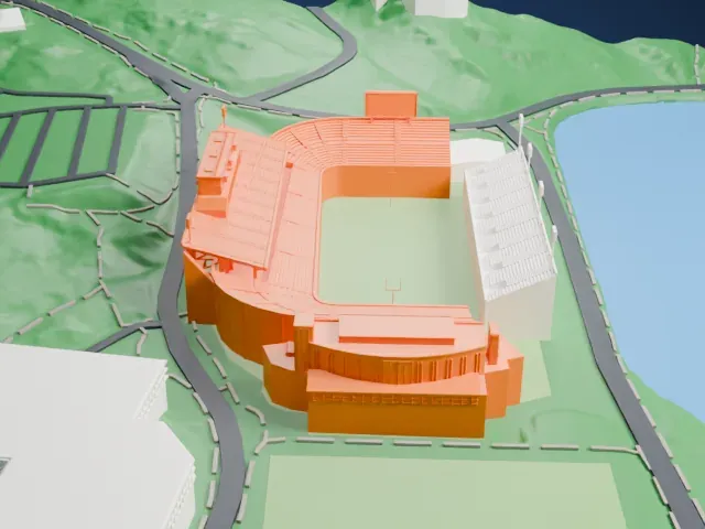 Michie Stadium model, South view