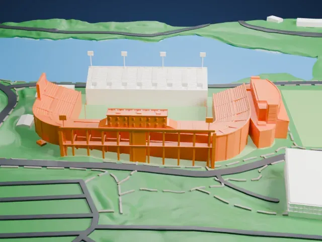 Michie Stadium model, West view