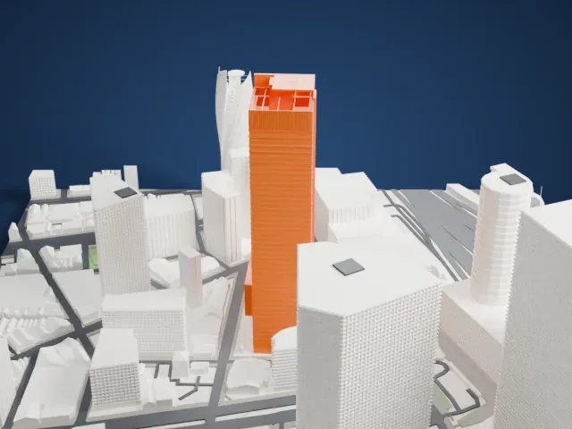 Midland Square model, North view