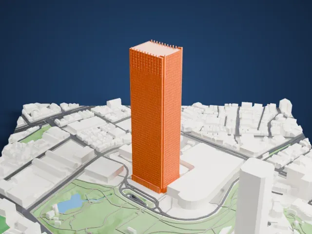 Midtown Tower model, North view