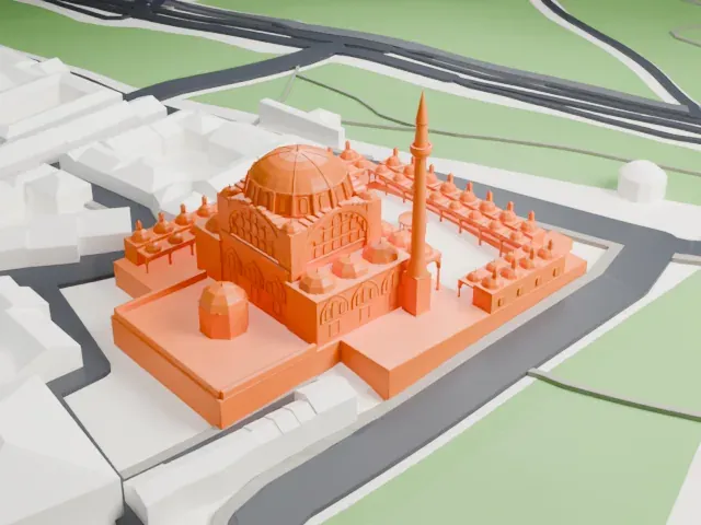 Mihrimah Sultan Mosque, Edirnekapı model, East view