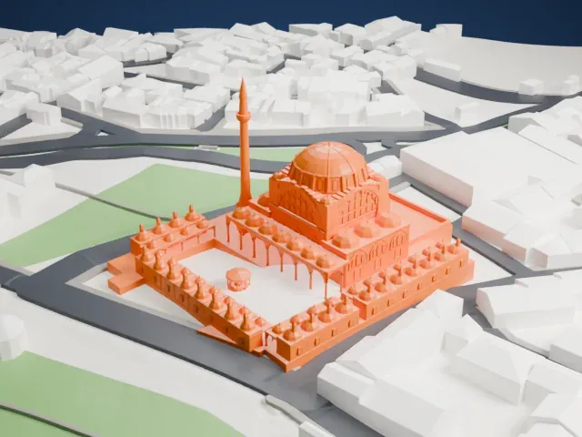 Mihrimah Sultan Mosque, Edirnekapı model, West view