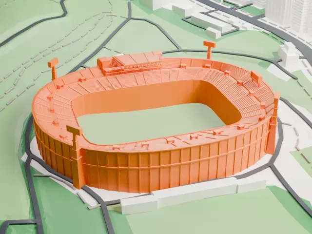 Mikheil Meskhi Stadium model, East view