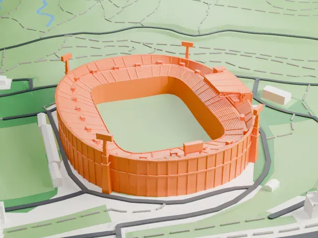 Mikheil Meskhi Stadium model, North view