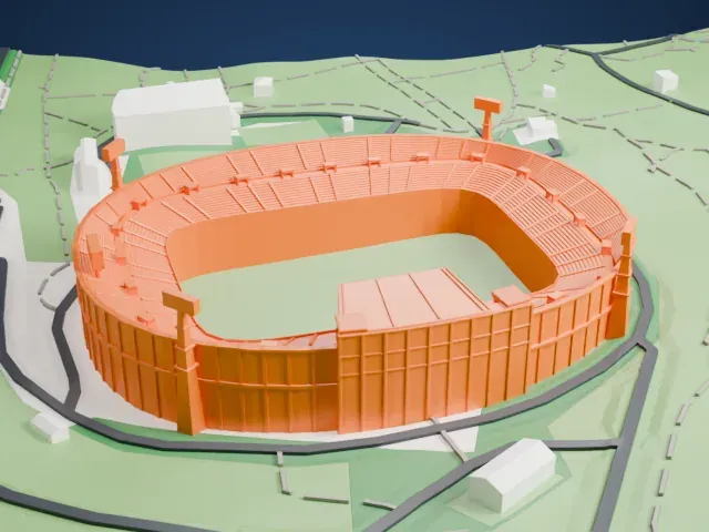 Mikheil Meskhi Stadium model, West view