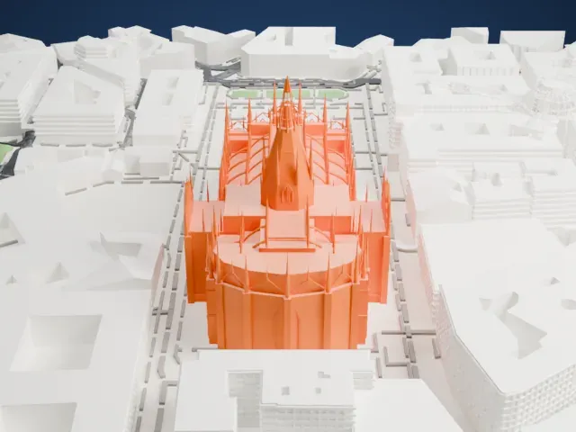 Milan Cathedral model, East view