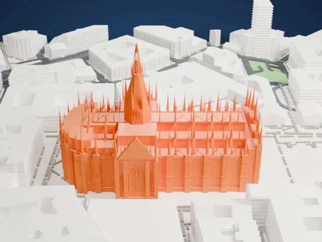 Milan Cathedral model, North view