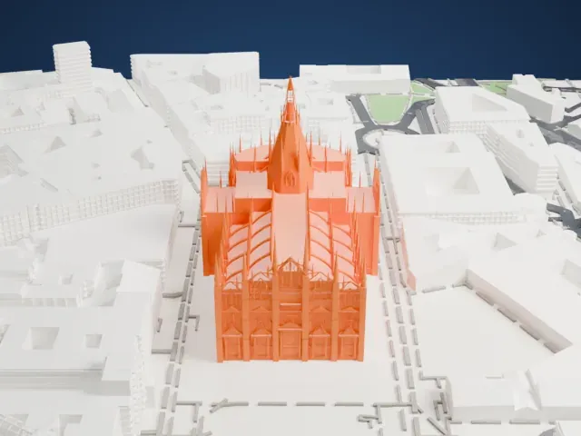 Milan Cathedral model, West view