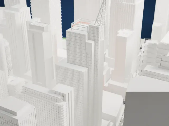 Millennium Times Square New York model, North view