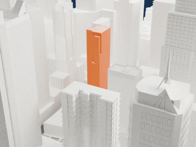 Millennium Times Square New York model, West view