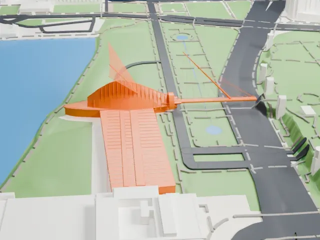 Milwaukee Art Museum model, North view