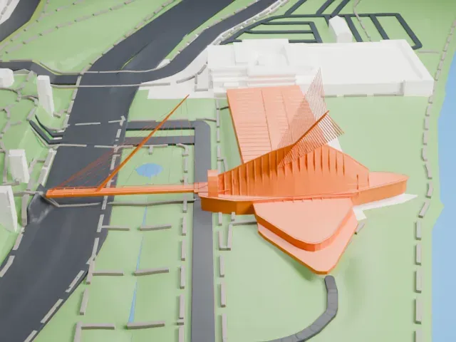 Milwaukee Art Museum model, South view