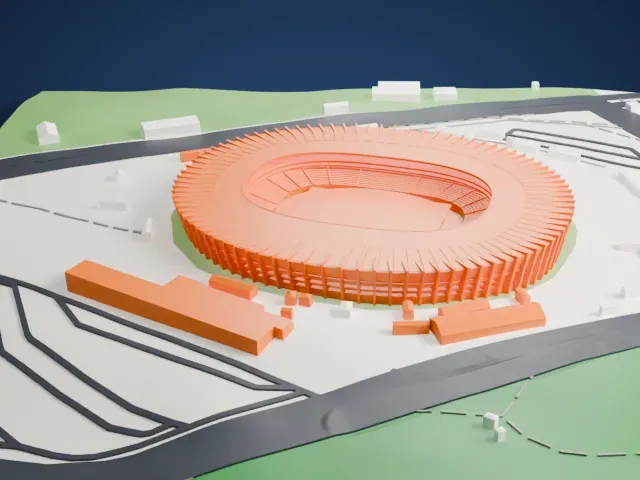 Mineirão model, East view