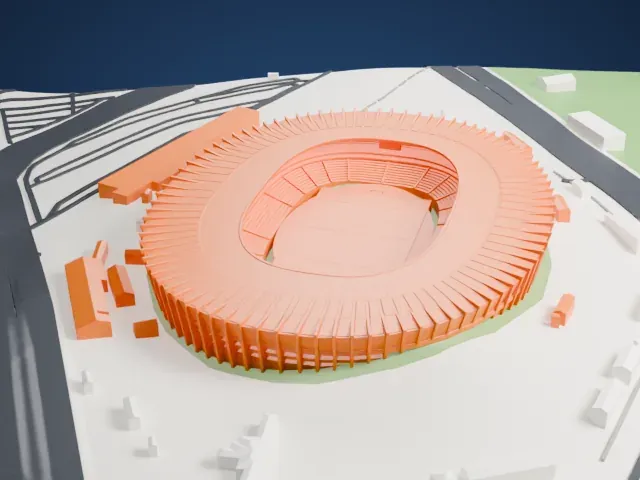 Mineirão model, North view