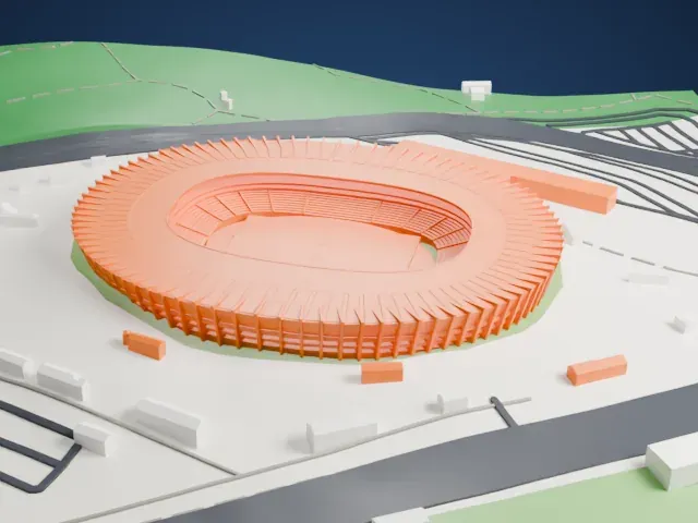 Mineirão model, West view