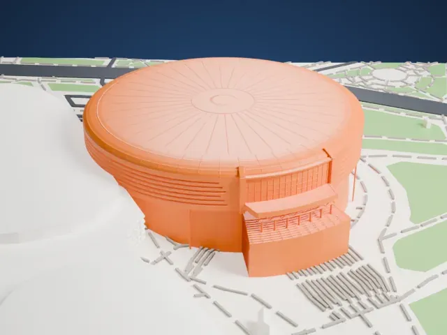 Minsk-Arena model, East view