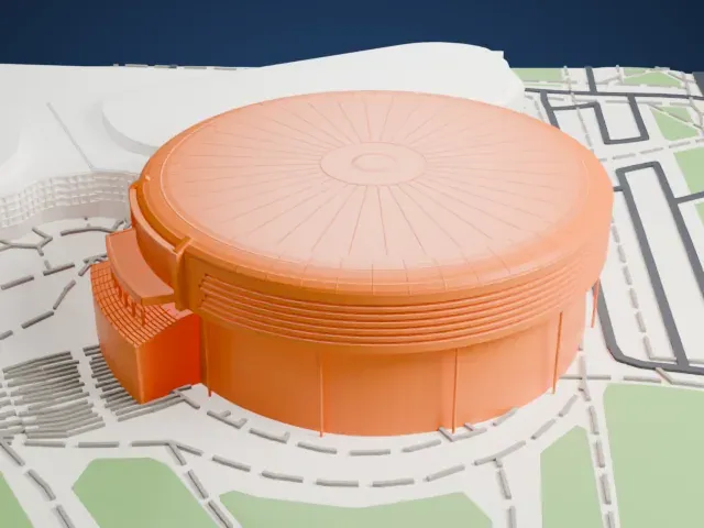 Minsk-Arena model, North view