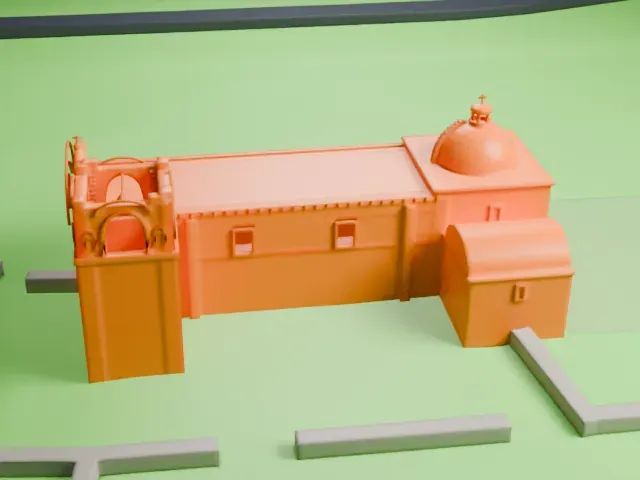 Mission San José de Tumacácori model, East view